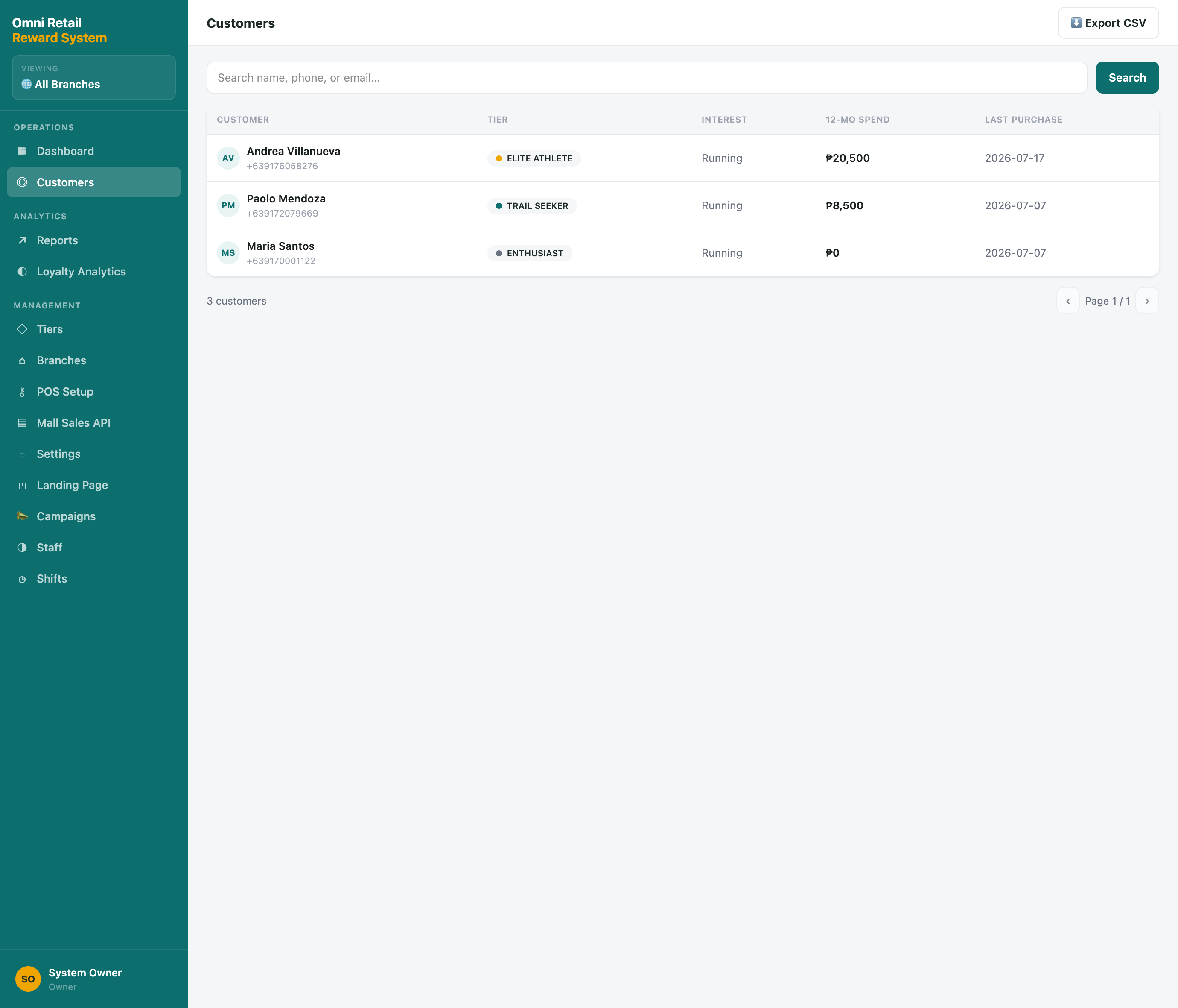 Club & membership screenshot 2