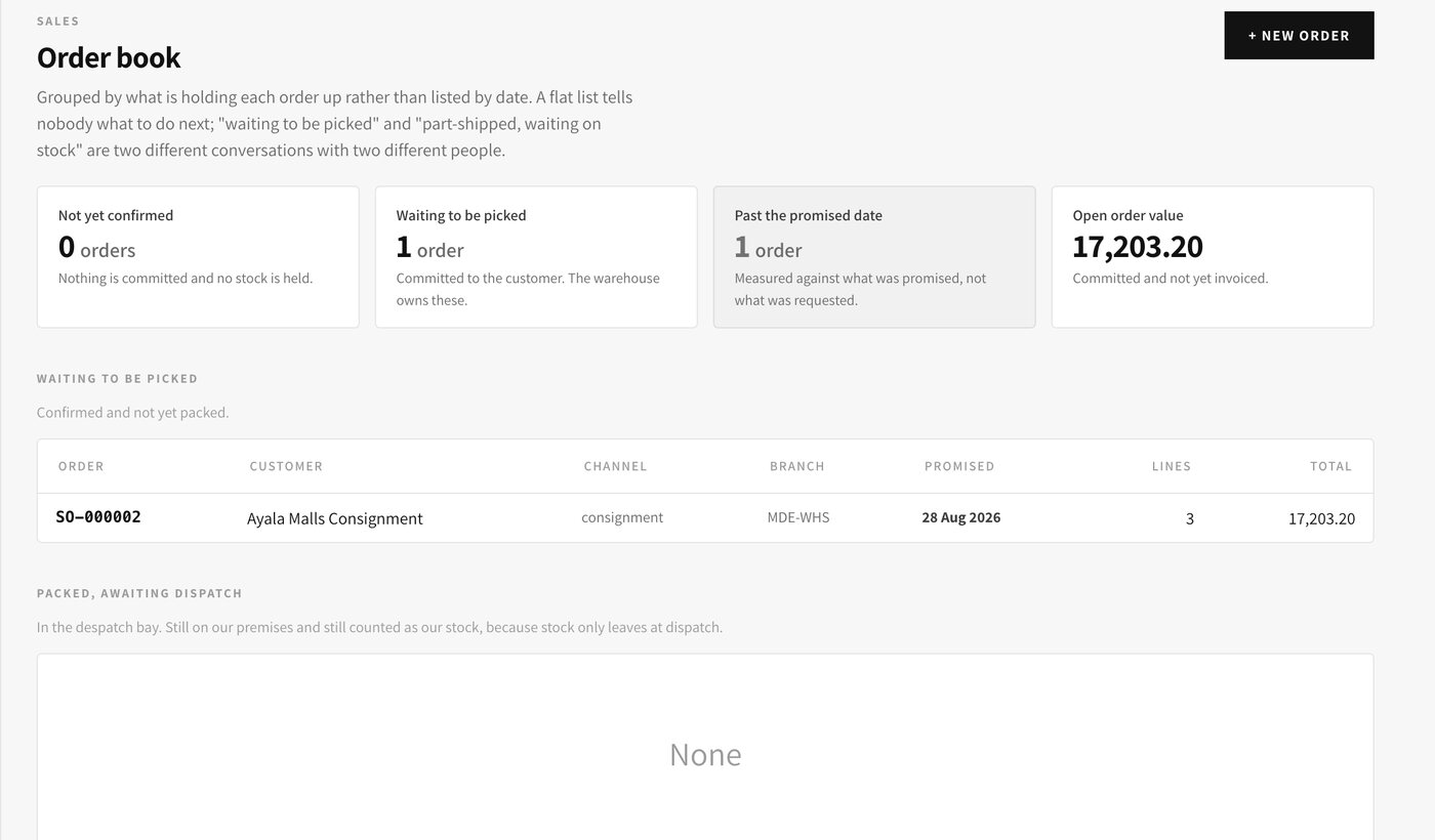 Sales & CRM interface